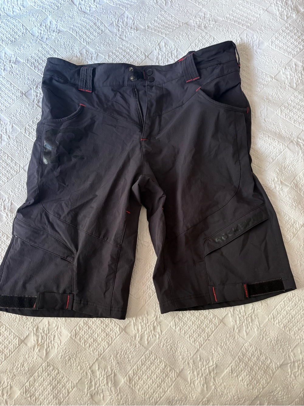Rock bros Men's Black Performance Cargo Shorts